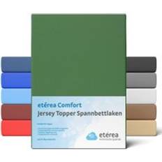 200.0 cm Bed Sheets Eterea Fixleintuch, Comfort Jersey Topper Bettlaken Grün (200x200cm)