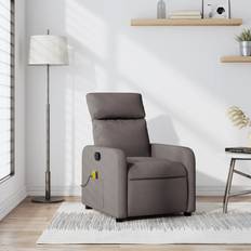 Massagefåtöljer på rea vidaXL Massagefåtölj taupe tyg