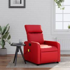 Massagefåtöljer på rea vidaXL Massagefåtölj röd konstläder