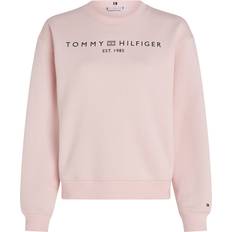 Tommy Hilfiger Pink Jumpers Tommy Hilfiger Women's MDRN Reg Corp Logo C-NK SWTSHRT Pullover Sweatshirt - Delicate Pink