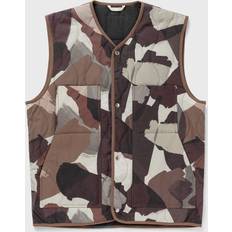 Hombre - Marrón Chalecos Norse Projects Peter Camo Nylon Insulated Vest - Black/Brown