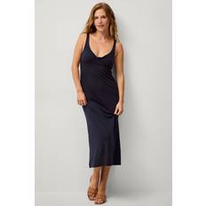 Dresses Mango Linen dress with knot detail dark navy Women