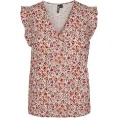 XS Blusas Pieces Top De Mangas Casquillo