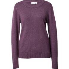 Vila Tröja L/S O-Neck Knit Top Blå