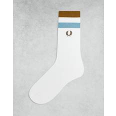 Fred Perry White Underwear Fred Perry Bold Tipped Towelling White/Dark Caramel Socken Weiß