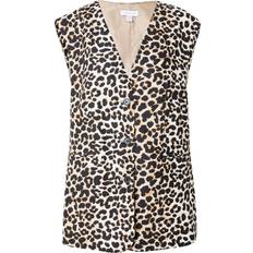 Leopardi Liivit Topshop Multifarvet vest hør med leopardprint