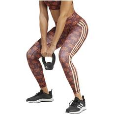 Rouge Collants Adidas Legging 7/8 x FARM Rio - Mystery Brown/Fox Red/Easy Yellow