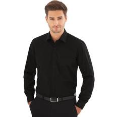 Brook Taverner Mens Long Sleeve Black Rapino Shirt Collar