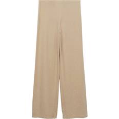 Mango Bukser & Shorts Mango Flowy straight-fit trousers beige Woman Beige