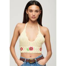 Superdry Unterwäsche Superdry Damen Bustier mit Häkelblumen Creme Größe: