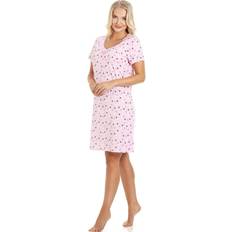 Cotton Nightgowns Camille 14/16 Womens Soft Cotton Summer Nightdresses Pink