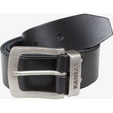 9371 Läder Skinnbälte - Svart