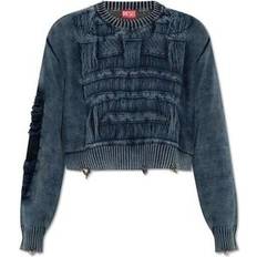 Clothing Diesel Maglione destroyed con fili fluttuanti Maglieria Donna Blu