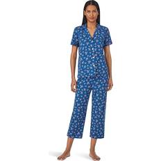 Lauren Ralph Lauren Women's 2-Pc. Printed Capri Pajamas Set Navy Print