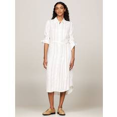 Multifarvet - Skjortekjoler Tommy Hilfiger Foulard Flag Stripe Knee Length Shirt Dress FOULARD FLAG STP/ MULTI