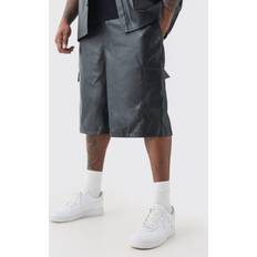 5XL Shortsit boohooMAN Plus Elasticated Waist Cargo Short - Black