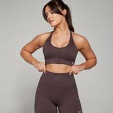 Brown - Fitness & Gym Underwear MP Women's Studio Seamless Bra Deep Mocha Brown