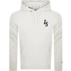 Lyle & Scott Herr Linnen Lyle & Scott And Club Emblem Hoodie White