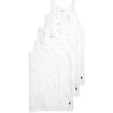 Men - White Tank Tops Polo Ralph Lauren Men's 3-Pk. Slim Fit Classic Undershirts White