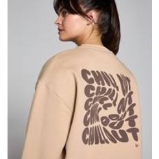 MP Women's Tempo Oversized Chill Out Graphic Sweatshirt Cream