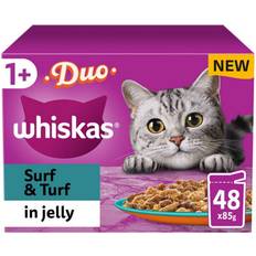 Whiskas Pets Whiskas 48 X 85G Whiskas 1+ Duo Surf Food Pouches In Jelly