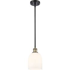 Innovations Lighting Ballston Bella Black Antique Brass/Glossy White Pendant Lamp 5.5"