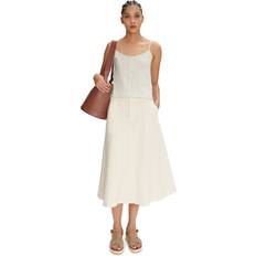 Natural - Women Skirts A.P.C. Off-White Laurie Denim Midi Skirt AAD ECRU FR