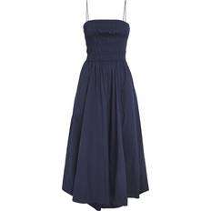 Polo Ralph Lauren Women Dresses Polo Ralph Lauren Smocked Cotton Midi Dress Blue