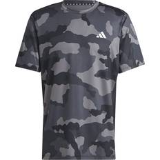 Elastano/Lycra/Spandex Camisetas Adidas Train Essentials Camo Allover Print T-shirt - Black