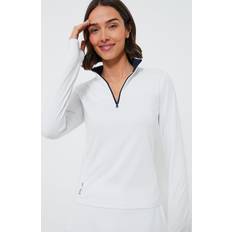 Blue - Golf Sweaters Polo Ralph Lauren Performance Quarter-Zip Pullover in White/Refined Navy