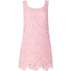 Self-Portrait Womens Pink Floral-lace Scoop-neck Woven Mini Dress