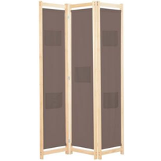 Brown Room Dividers vidaXL 3-Panel Brown 47.2"x66.9"x1.6" Room Divider