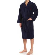 Cotton - Men Sleepwear Polo Ralph Lauren Terry Shawl Robe Navy Men's Robe