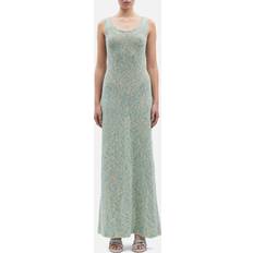 15255 Cotton-Blend Maxi Dress Blue