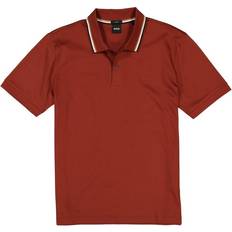 BOSS Penrose Slim Fit Short Sleeve Polo Shirt, Brown, 2Xl, Men