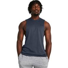 Men Tank Tops Under Armour Men's UA Left Chest Cut-Off Tank Gray SM