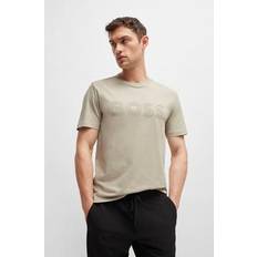 HUGO BOSS Men Clothing HUGO BOSS Cotton-jersey Regular-fit T-shirt With Patterned Collar