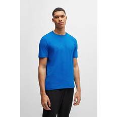 Blue T-shirts HUGO BOSS Cotton-jersey Regular-fit T-shirt With Artwork