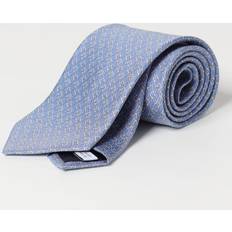 Ties on sale Ferragamo Men Tetris Print Silk Tie - Blue