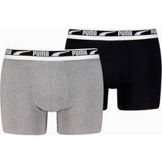 Puma Bambu Kalsonger Puma Men Multi Logo Boxer - Grey/Black