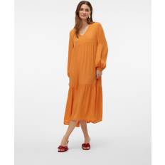 Orange - Robe courte Robes Vero Moda Vmzigga Long Dress