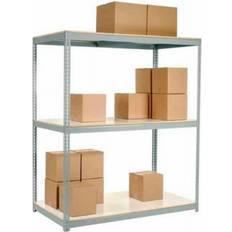 Gray Shelving Systems Global Industrial B2297964 Additional Laminated Deck Shelving System