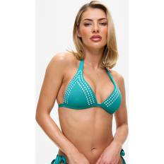 Turquoise - Women Bikini Tops Ann Summers Ocean Desires Triangle Bikini Top, 18, Teal Mid Seasonal Sale