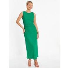 Tennis - Women Clothing Quiz Women's Mesh Ruched Bodycon Maxi Dress Green