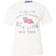 Polo Ralph Lauren Dame T-shirts Polo Ralph Lauren Shirts 'QLTY' creme gran lilla mørkerød creme gran lilla mørkerød