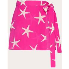 Valentino Kjolar Valentino STARFISH CREPE DE CHINE SKIRT Wo IVORY/PINK PP