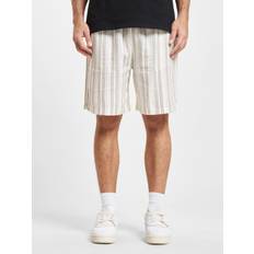Stripe Linen Blend Shorts jet stream