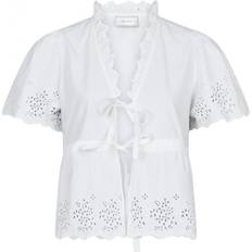 Neo Noir Blouses Neo Noir Blusentop Satsi Mit Lochspitze - Weiß