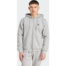 adidas Trefoil Essentials Full-Zip Hoodie - Medium Grey Heather
