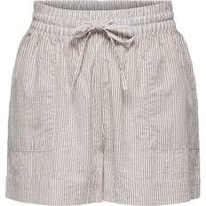 JDY Regular Fit Mid Waist Shorts - Braun/Toasted Coconut